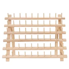 High Quality 60 Spools BeechWood Folded Mini Sewing Embroidery Thread Stand Holder Rack Storage Sewing Accessories