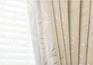Новые листья Синель Жаккардовые жалюзи ткань окна занавес Серебряный черный из нестандартного размера тени тепловой стиль для спальни - Цвет: Color 1