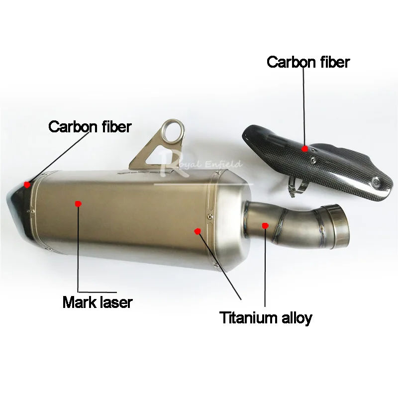 Углеродное волокно+ титановый сплав мотоцикл двойной выхлоп Глушитель Трубы побега демпфер для BMW R 1200GS ADVENTURE R 1200 GS