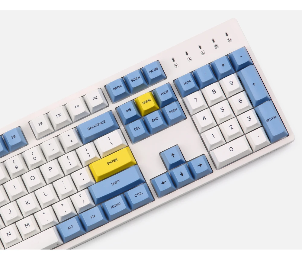 Голубое небо и белое облако keycap 112/157 клавиш PBT Вишневый профиль краситель-сублимированный MX Переключатель для механической клавиатуры keycap