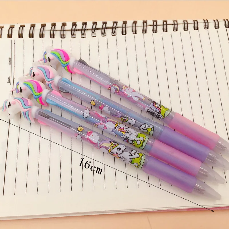 Милая Новинка 3 цвета Единорог шариковая ручка силикарадужный разноцветный маркер ручка шариковая ручка для детей подарок Креативный материал Escolar