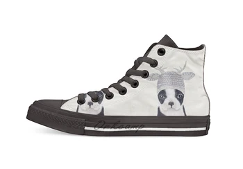 

little boston ooh deer Casual High Top Canvas shoes sneakers For Drop shipping