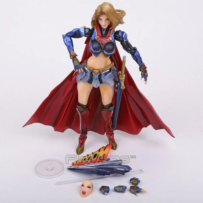 Play Arts KAI DC COMICS NO.7 SUPERGIRL PVC Action Figure Collectible Model Toy 28cm