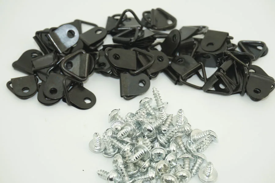 

100 PCS/Lot Free Shipping Picture Frame Mirror Photo & Canvas Hnaging Hooks & Screw