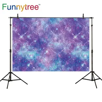 

Funnytree background photography purple Starry sky Headboard fantasy photo backdrops photographic photophone photocall fabric