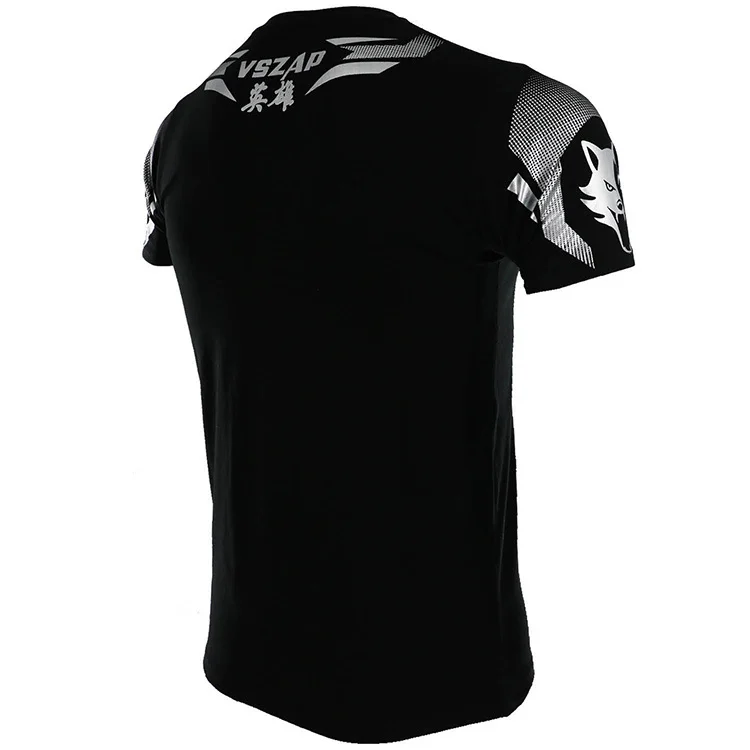 VSZAP Mma Muay Thai MMA костюмы футболка мужская футболка для спорта, аэробики, Беговая одежда для бокса, бокса, спортзала футболка дешевая