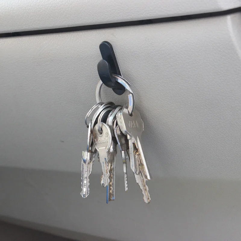 Car Convenience Key Hook Double Pants 1 Pair Black Mini typein Auto