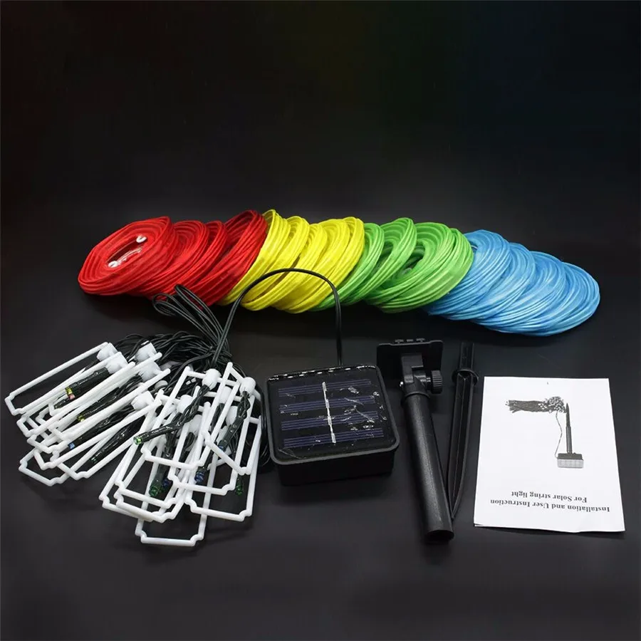 Lanterna ao ar Festa de Casamento Thrisdar Livre Bola 10 20 30 Levou Pátio Solar Fada Luz Led String Garland Fada Solar Globo Luz 17 led string fada luz 10 20 30