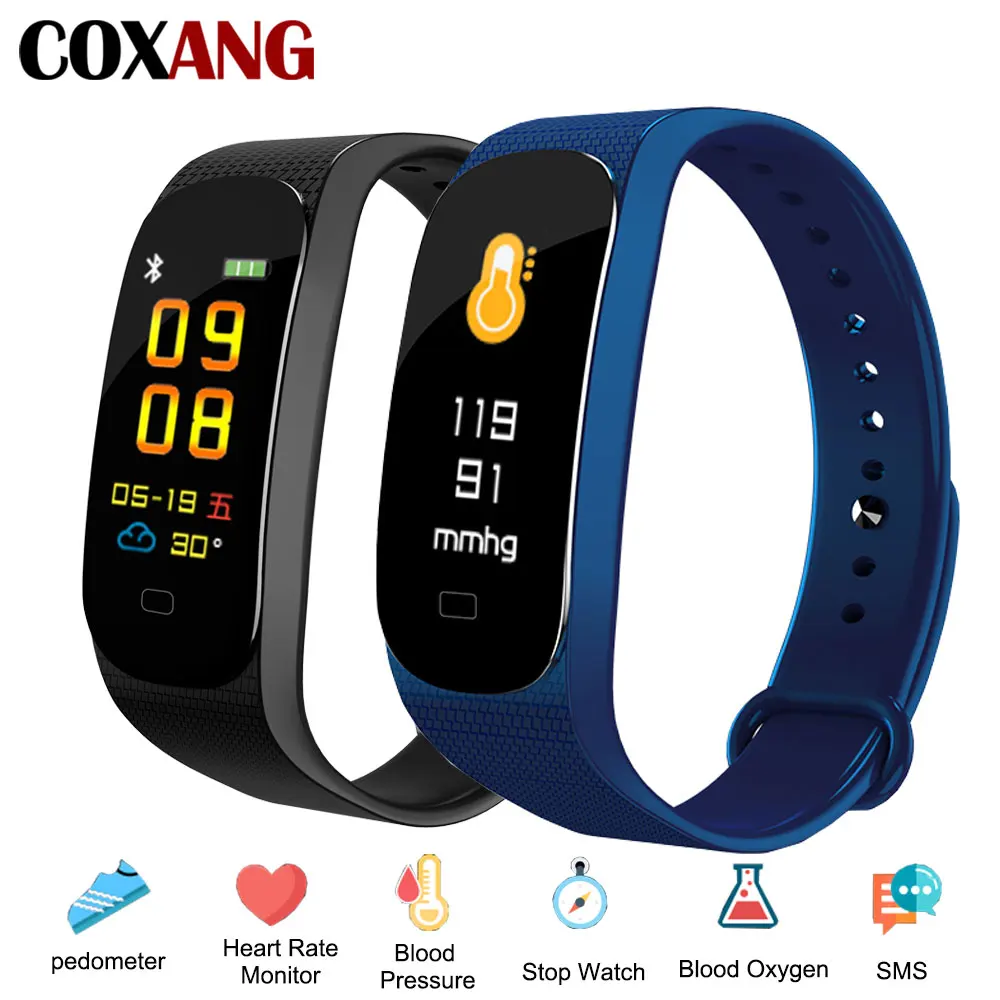 

COXANG M5 Smart Bracelet Blood Pressure Measurement Fitness Tracker Smart Band Pedometer Activity Tracker ip67 Sport Wristband