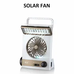 Многофункциональный Открытый Солнечный свет с вентилятором фонарик Портативный 30 светодиодов настольная лампа солнечная батарея