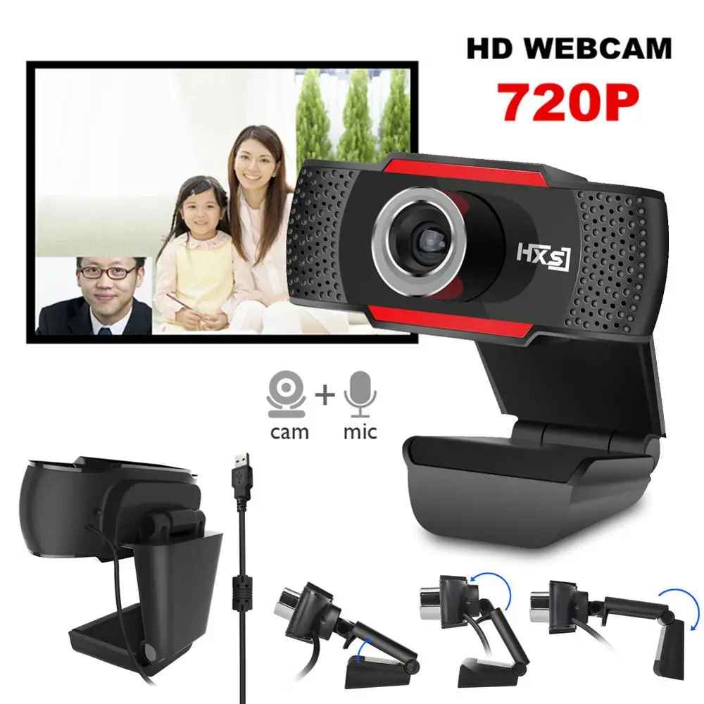 Hongsund 1280*720 720p Высокое качество HD веб-камеры с USB черная веб-камера для ПК камера для компьютера ноутбука Настольный телевизор веб-камера
