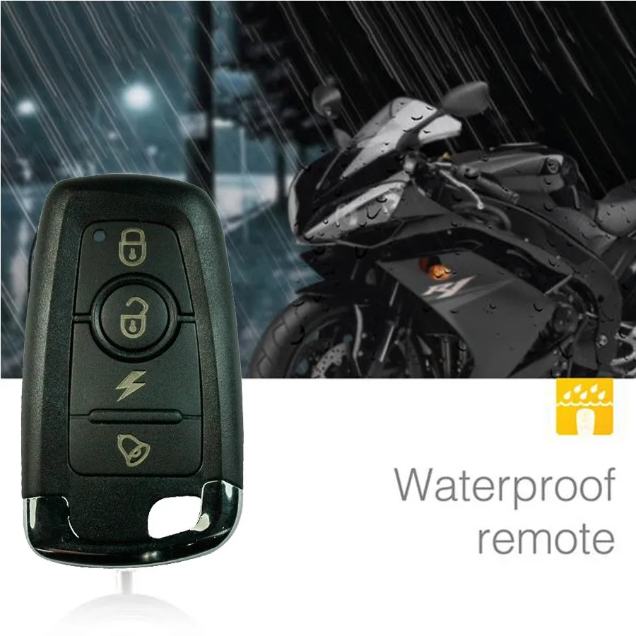 Universal 1 Way Motorcycle Alarm Moto Remote Engine Start Alarm Motor