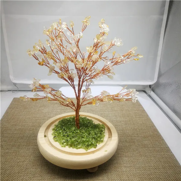 Natural crystal creative tree get rich tree decoration