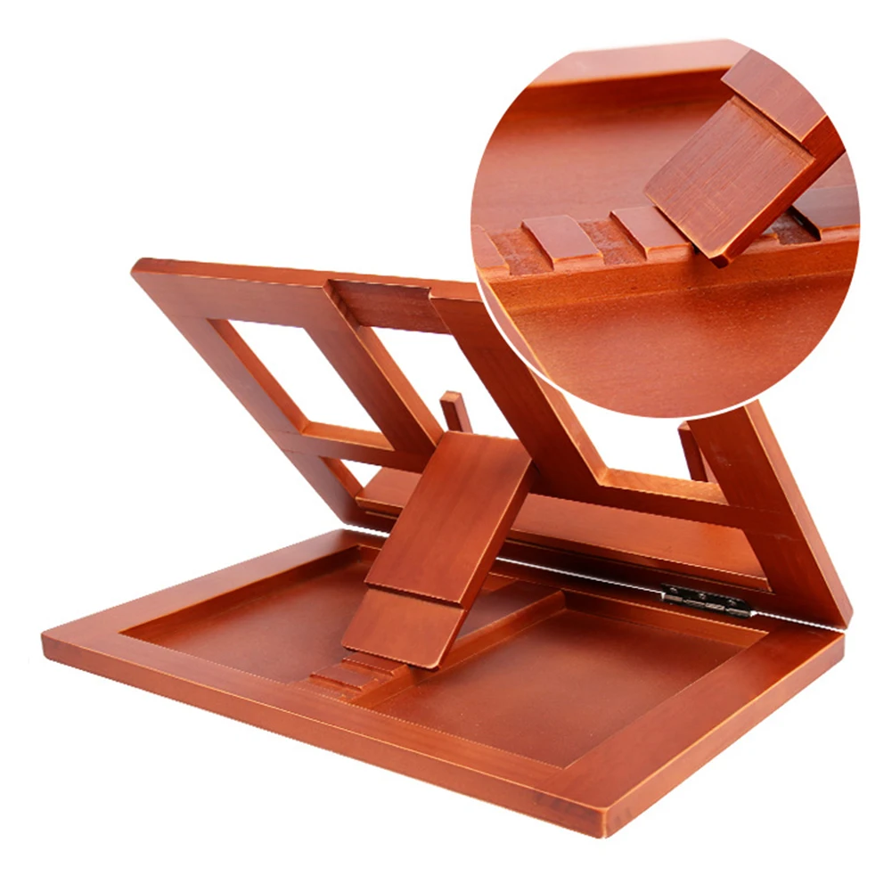 

Foldable Reading Bracket Student Tablet Home Table Lectern Office Wooden Adjustable Angle Stationery Drawing Book Stand Childern