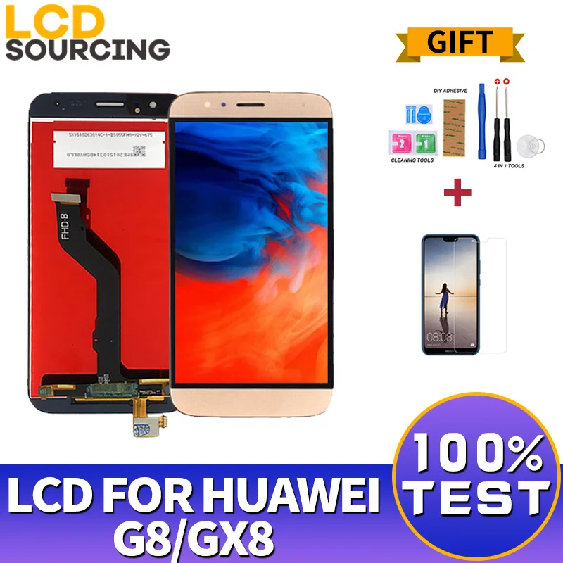 ЖК дисплей 5 дюйма для Huawei G8/GX8 дигитайзер сенсорного экрана в сборе RIO L01/L02/L03 с