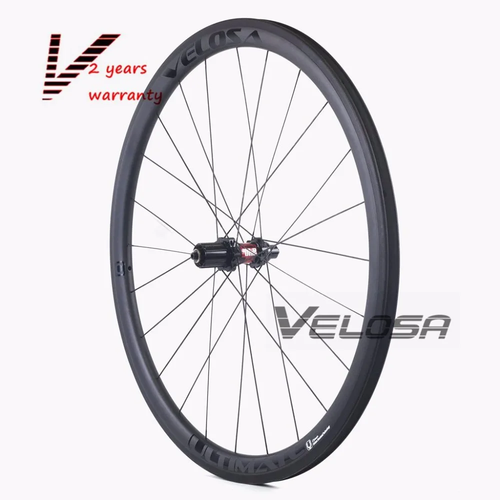 Velosa Ultimate 35 Асимметричный 38 мм полный углерода велосипед колесная, 700C дорожный мотоцикл колеса, задний asym обод с DT240/DT350 концентраторы