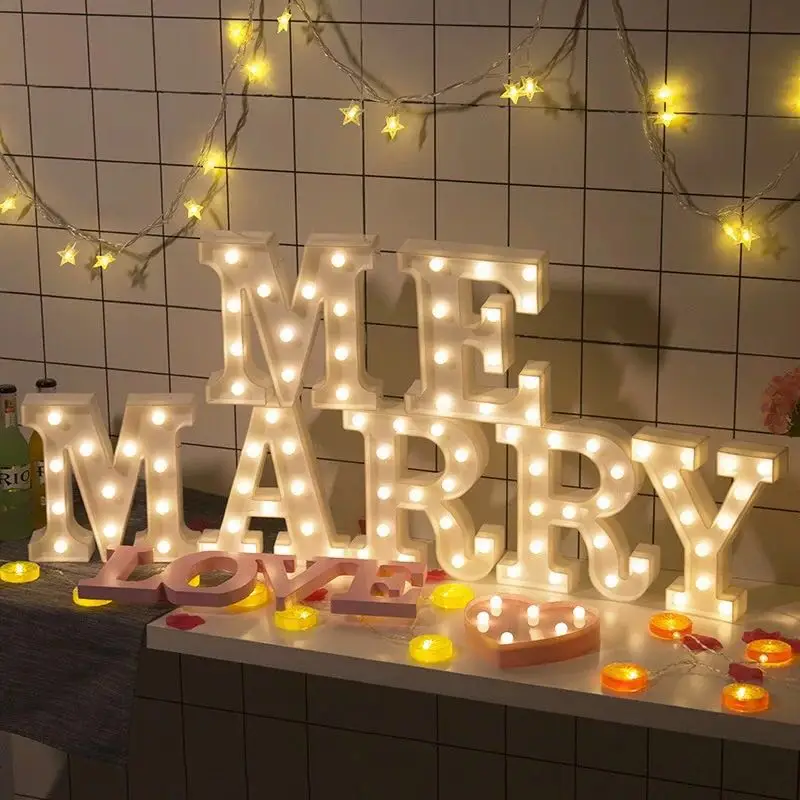 

Party Bedroom Lamp (Letter A to X)Wooden 26 Letters LED Night Light Festival LightsWall Hanging Photography Ornaments Hot Sale