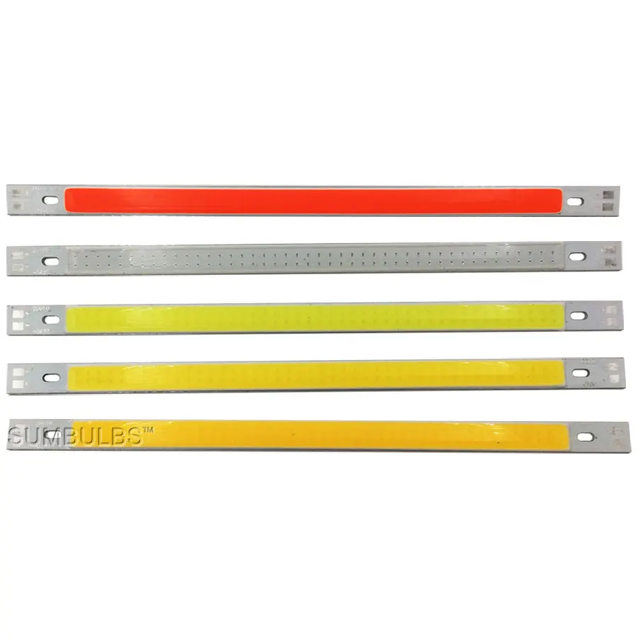 [Sumbulbs] 200x10 мм 0422 10 Вт Светодиодный светильник COB полоса лампы DC 12-14 в 1000LM зеленый желтый красный синий теплый белый чистый белый бар светильник