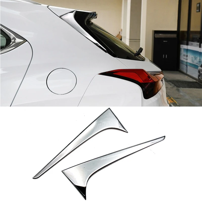 

For Lexus UX200 UX250h UX260h Car Sticker Styling Ornament Rear Tail Spoiler Side Triangle Molding Window Trim 2pcs