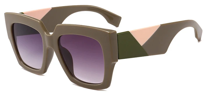 Роскошные итальянские солнцезащитные очки для женщин, фирменный дизайн, полная звезда, солнцезащитные очки для женщин, большие размеры, Ретро стиль, квадратные женские солнцезащитные очки, оттенки 1301T - Цвет линз: Coffee