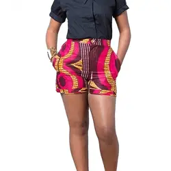 Африка одежда для Для женщин Африканский батик штаны с принтом Анкара Короткие штаны 100% хлопок плюс Размеры S-4XL