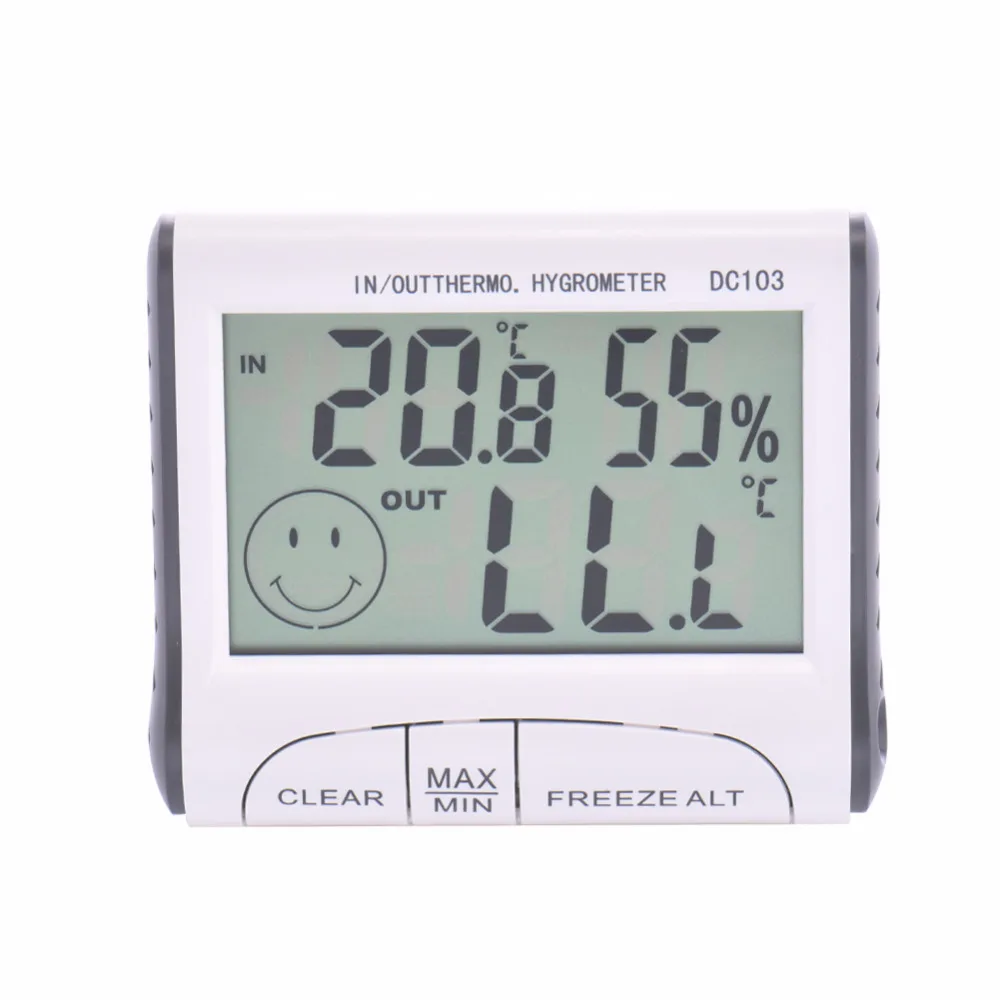 Weather Station Household Indoor and Outdoor Use Temperature Humidity Meter Temperature Display Thermometer Hygrometer DC103