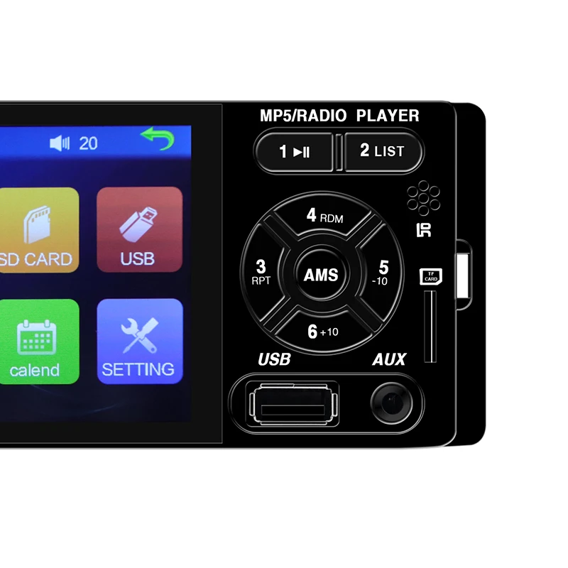 DONGMAO Autoradio 1 DIN JSD-3001 Telecamera per Visione Posteriore Stereo Bluetooth da Auto Touch Screen Stereo a 4.1 Pollici Touch Screen