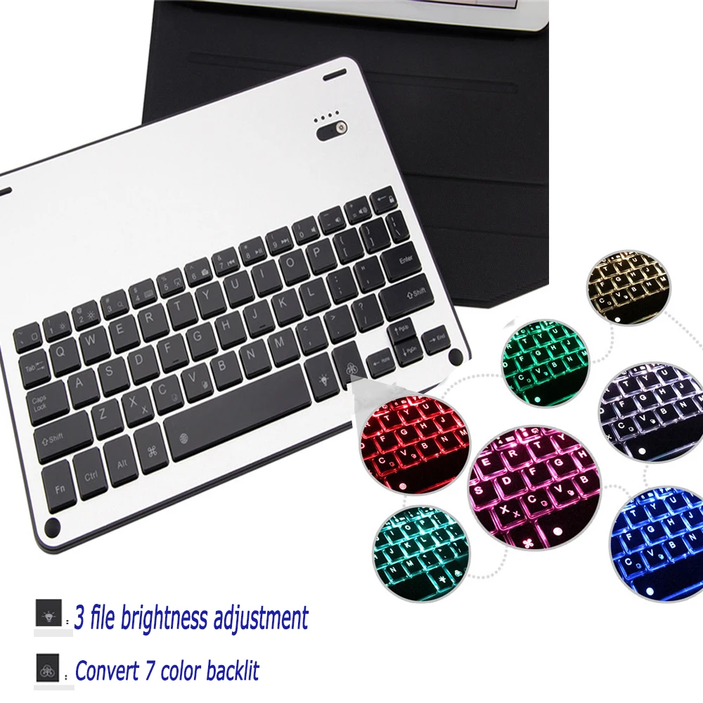 2017 New Wireless Bluetooth Keyboard Case For Apple ipad pro10.5 LED