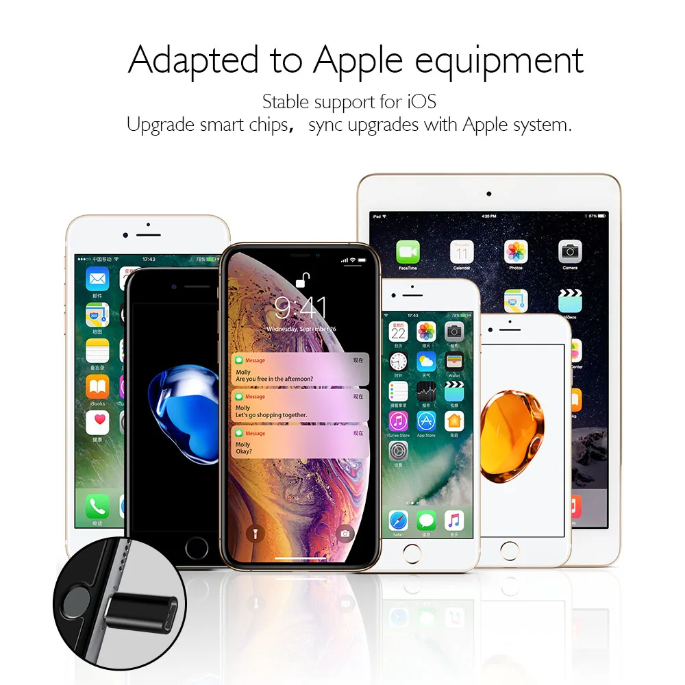 Кабель protrleaf Otg USB Type C для Iphone X 7 8 6 Plus Se Xr Xs Max наушники аудиокабель разъем зарядное
