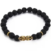 Браслет Lava Volcano из сплава Джокера, изолированный браслет с головой скелета