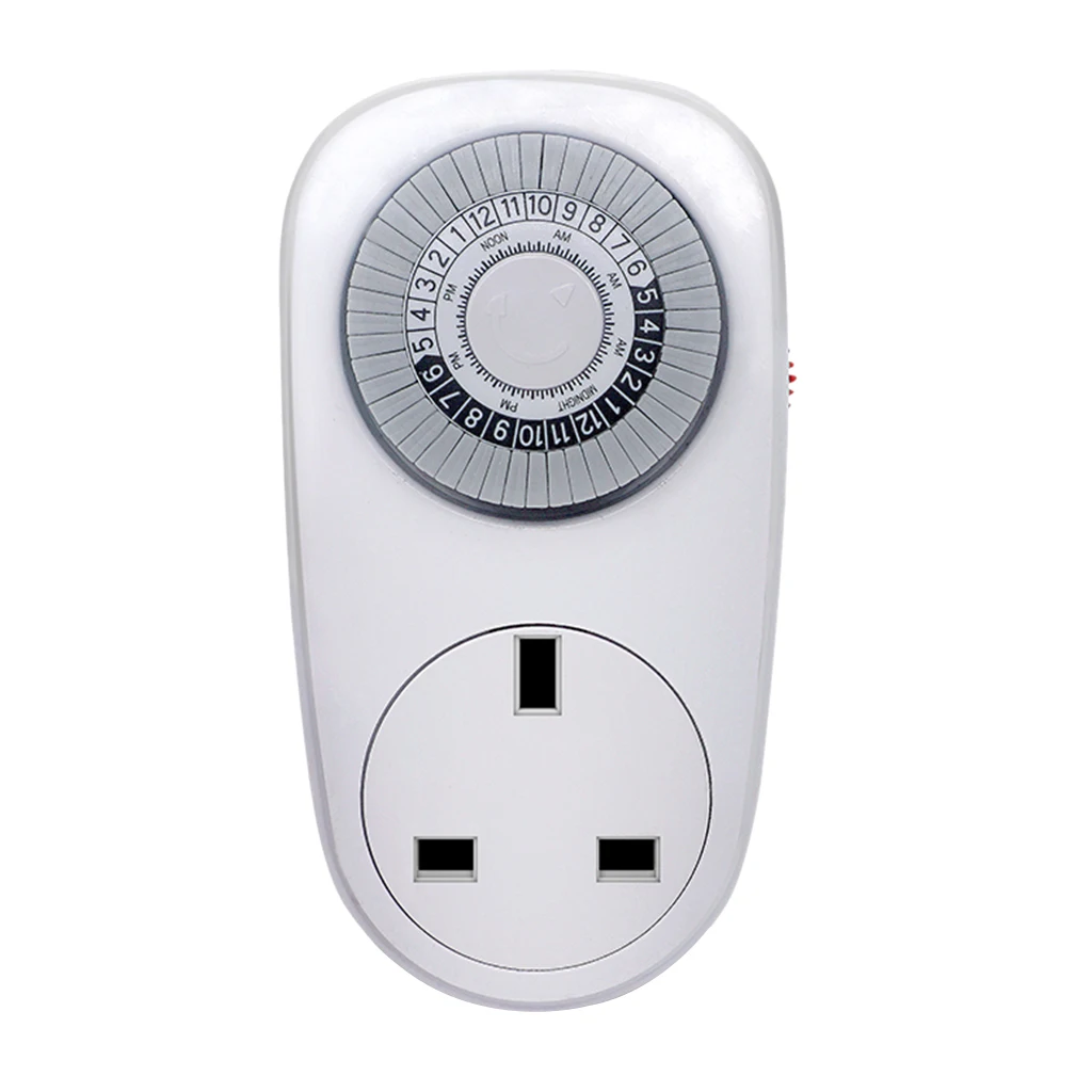  UK PLUG MECHANICAL TIME SWITCH 24 HOUR HOME APPLIANCES INTERVAL CLOCK SOCKET FOR HOME ELECTRIC APPLIANCES CONTROL SOCKET	