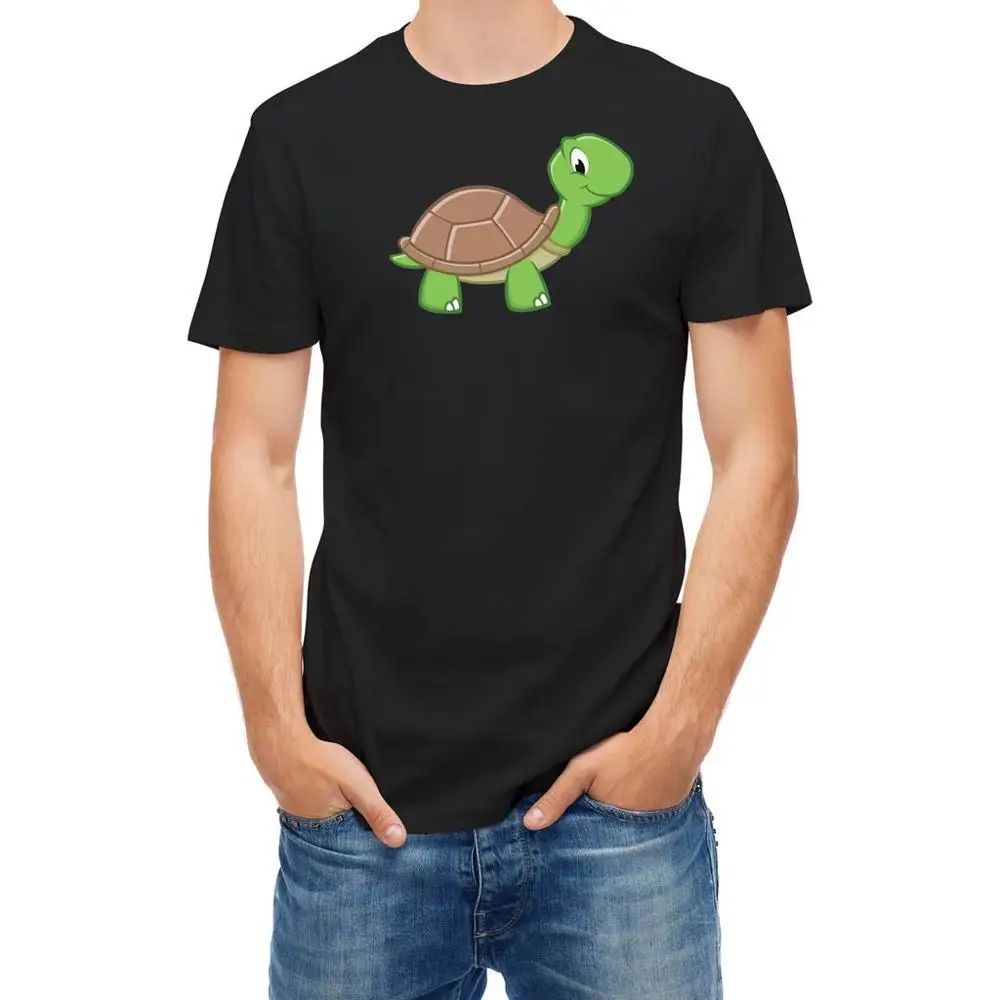 2017 Brand Clothing Тройники Случайные Короткие Мужчины Майка Милый Мультфильм Черепаха O