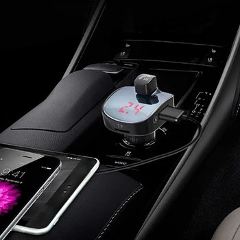 

Small Car FM Transmitters Handsfree Wireless Bluetooth LCD MP3 Player Dual USB Fast Charger Voltage Detection