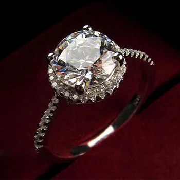 

Silver S925 Clara Marriage Suggestion Classic Luxury Fashion Girl Ring 7mm Stone