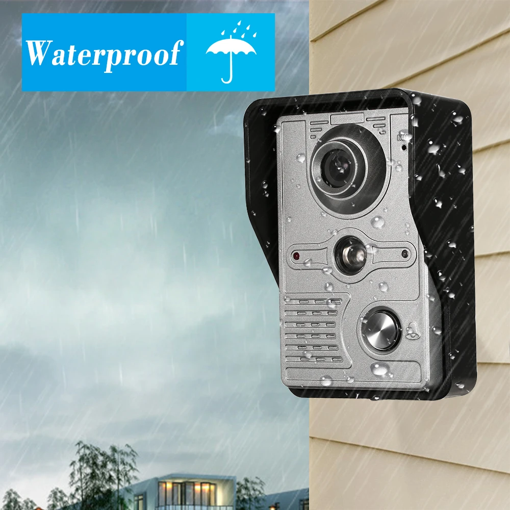 OWSOO 7 дюймов проводной видео дверной звонок внутренний монитор IR-CUT непромокаемая наружная камера визуальный домофон пульт дистанционного разблокирования видеодомофон
