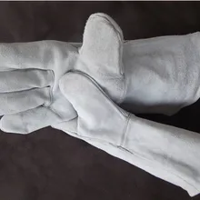 Высокое качество сапоги из яловичного спилка; кожаные перчатки сварочные теплоизоляция обеспечение защиты рабочие перчатки одна пара быстрая отгрузка