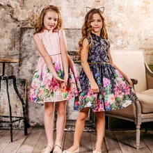 2019 Summer Girls Dress Flower Print Chinese Style Dress Kids Princess Dresses For Girls Children Party Dress 4-14 Years 2019 Summer Girls Dress Flower Print Chinese Style Dress Kids Princess Dresses For Girls Children Party Dress 4-14 Years