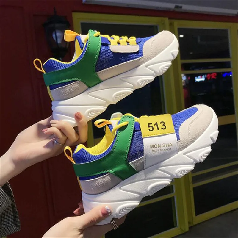 

Women Sneakers 2019 Fashion Casual Shoes Woman Comfortable Breathable Mesh Flats Female Platform Sneakers Chaussure Femme D018