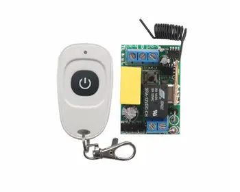 

AC220V RF Wireless Mini Switch Relay Receiver Remote Controllers For Light switch With White Waterproof Transmitter