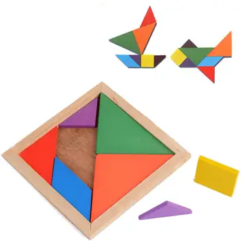 

Original Vitoki Brand Colorful Wooden Jigsaw Puzzle Children Mental Development Tangram Educational Toy for Kids Xmas Gift