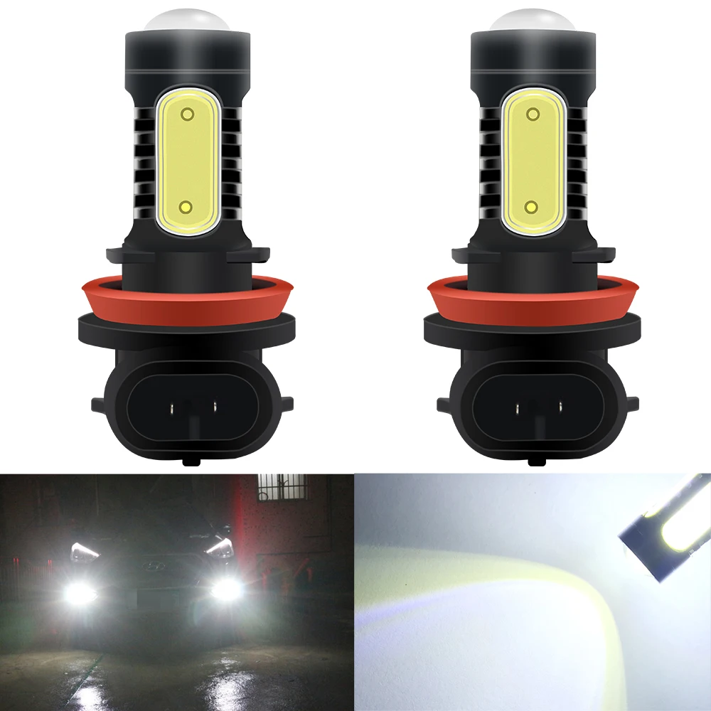 7.5W H11 h8 LED Socket Bright super White Car Fog Light Lamp Auto Car fog Parking Light Bulb with 5 LED high power