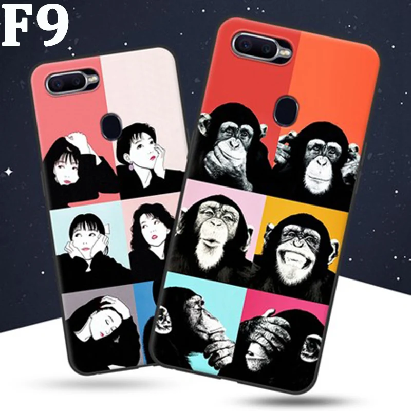 Чехол для OPPO F9 Модный мягкий чехол с милым мультяшным рисунком F 9 защитный чехлы