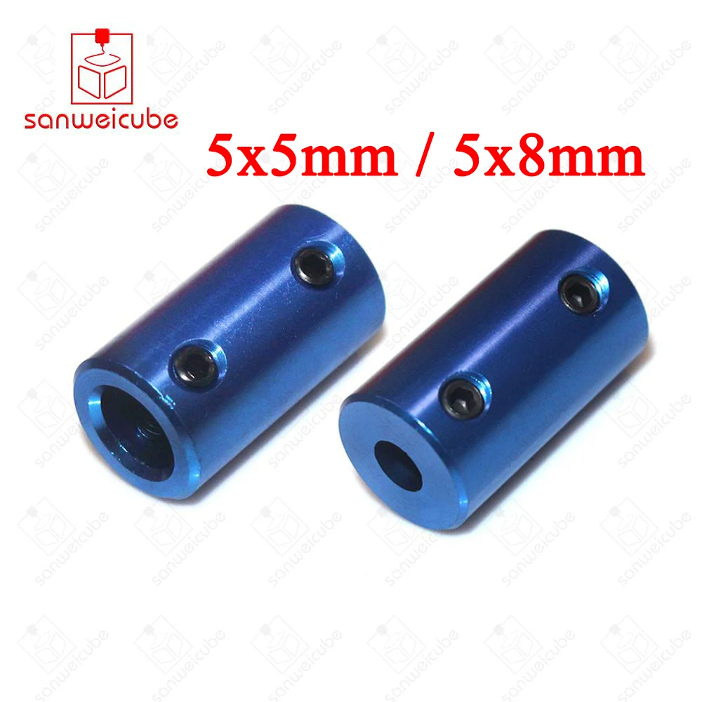 

Aluminum Alloy Coupling Bore 5*5mm 5*8mm 8*8mm 3D Print Part Blue Flexible Shaft Coupler Screw Part For Stepper Motor Accessorie