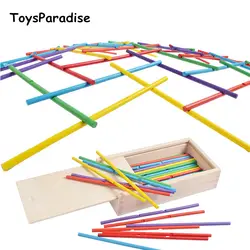 ToysParadise 72 шт. палочки строительные блоки деревянные игрушки для детей классические цветные палочки сборка детские игрушки коробка