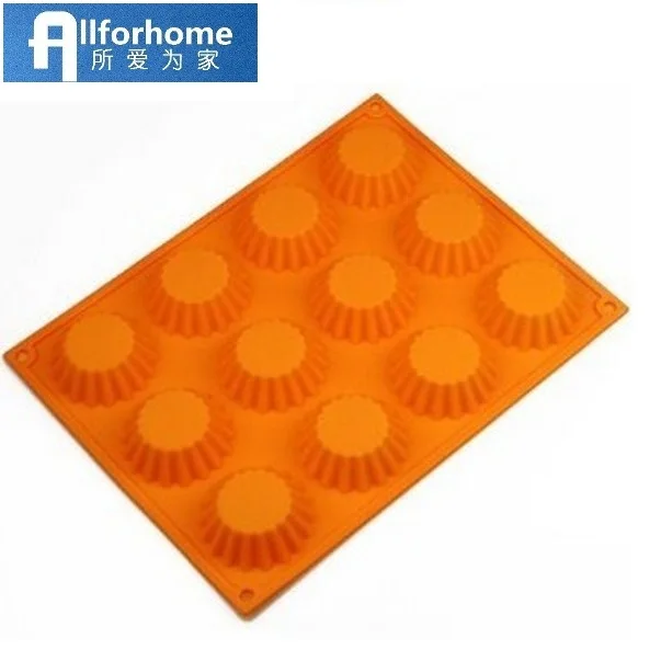 

12 Cavity Silicone Egg Tart DIY Mold Cake Baking Mold Cake Pan Muffin Cups Chocolate Mould Ice Cube Tray Wholesale