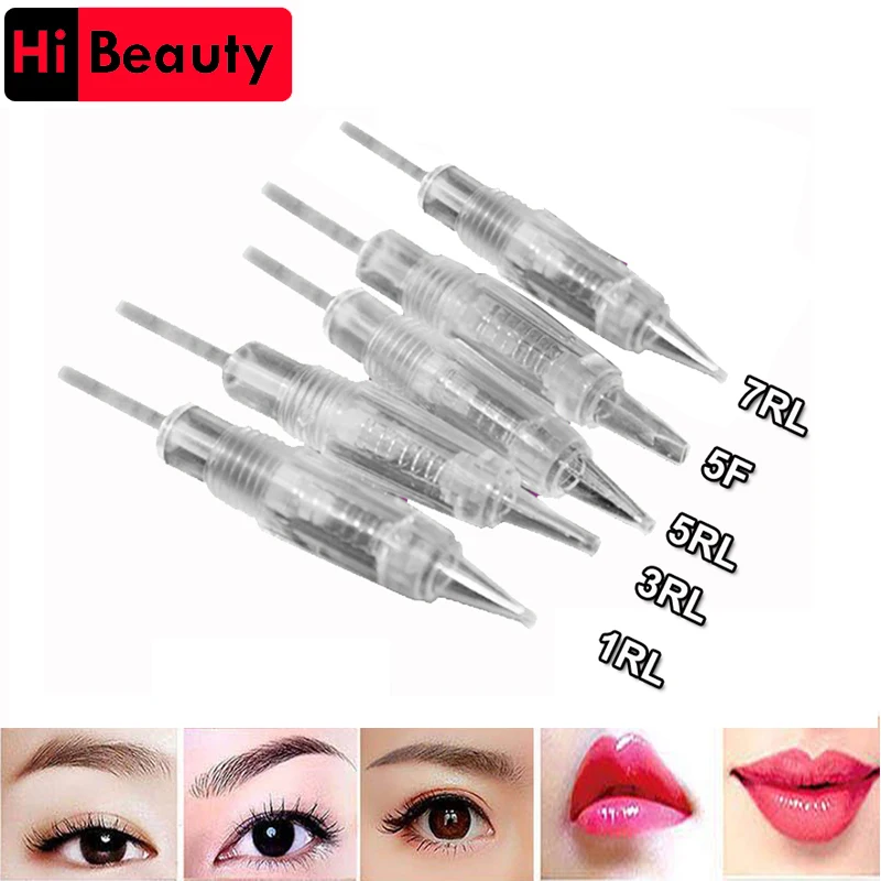 50pcs lot Disposable Screw Tattoo Needles Cartridge For Premium Charmant Permanent Tattoo Machine Gun With 1RL