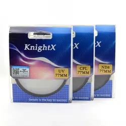 KnightX УФ CPL ND8 ND поляризационный 52 мм 58 мм 67 мм Камера фильтр для объектива canon eos sony nikon d80 d3300 kit 50d 24-105 200d цвет