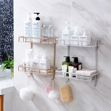 Без сверления дома двухслойная мебель для ванной комнаты, настенный туалет вешалка для одежды сушилка для хранения