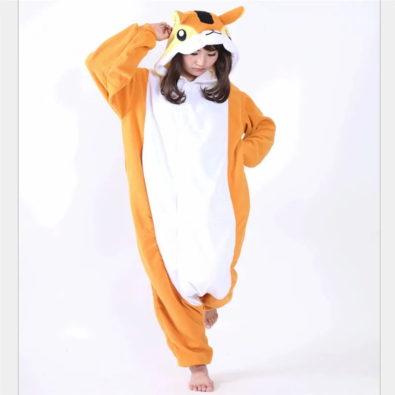 Оптовая продажа животных кигуруми белка Onesie взрослых унисекс косплэй костюм