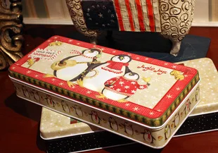 

reliefs rectangle christmas biscuit tin box jewelry metal storage box gifts box
